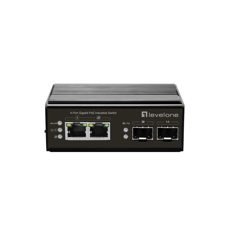 Switch di rete non gestito Gigabit Ethernet (10/100/1000) con supporto Power over Ethernet (PoE) nero - LevelOne IGP-0432