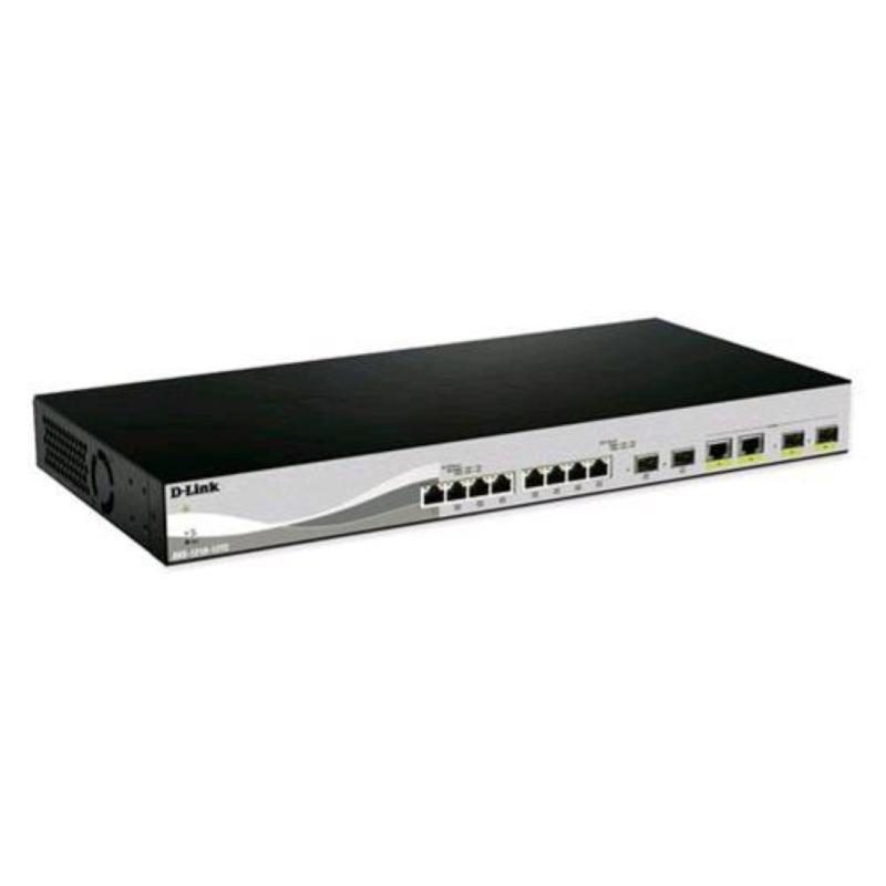 Web smart switch gestito L2 10 x 10 Gigabit SFP+ + 2 x SFP+ 10 Gigabit combo montabile su rack - D-Link DXS-1210-12SC