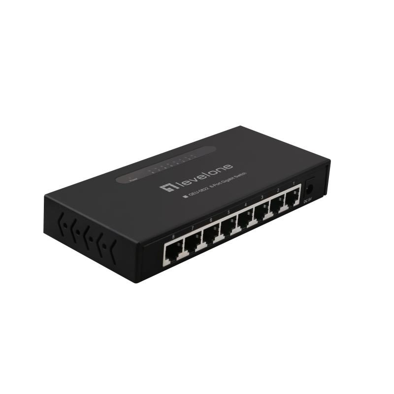 Switch di rete non gestito Gigabit Ethernet (10/100/1000) nero - LevelOne GEU-0822