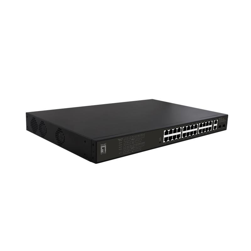 Switch di rete non gestito Gigabit Ethernet (10/100/1000) con supporto PoE 1U nero - LevelOne GEP-2821