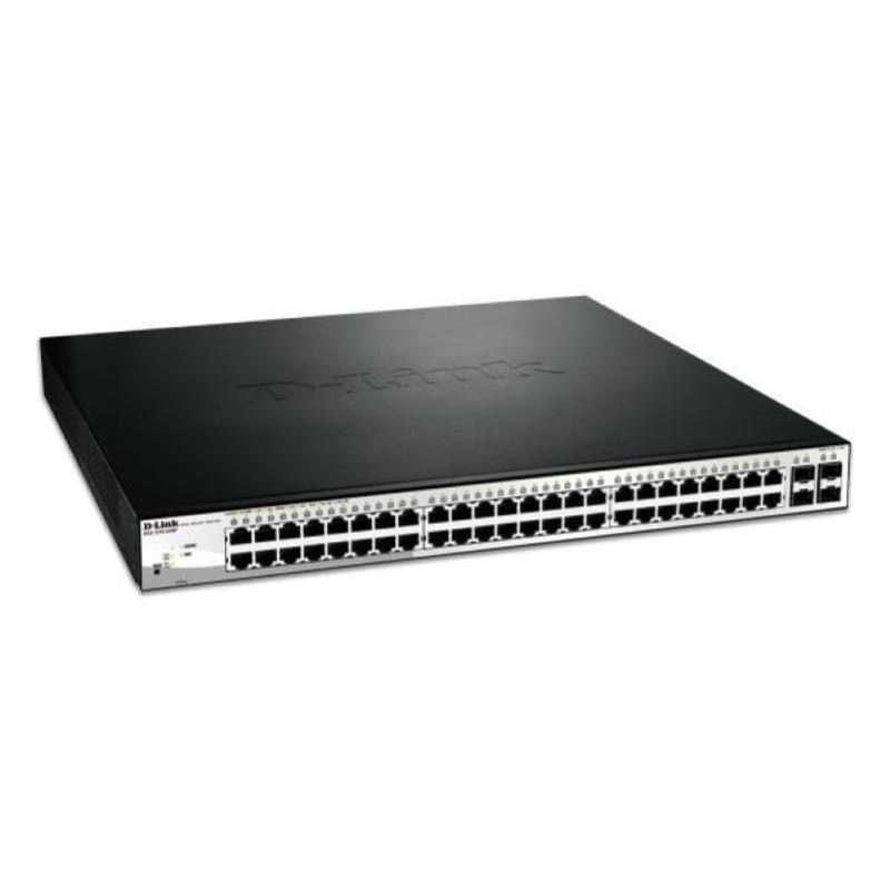 Switch EasySmart 52 porte Gigabit PoE 370 W 4 slot SFP/combo rackmount 19 pollici - D-Link