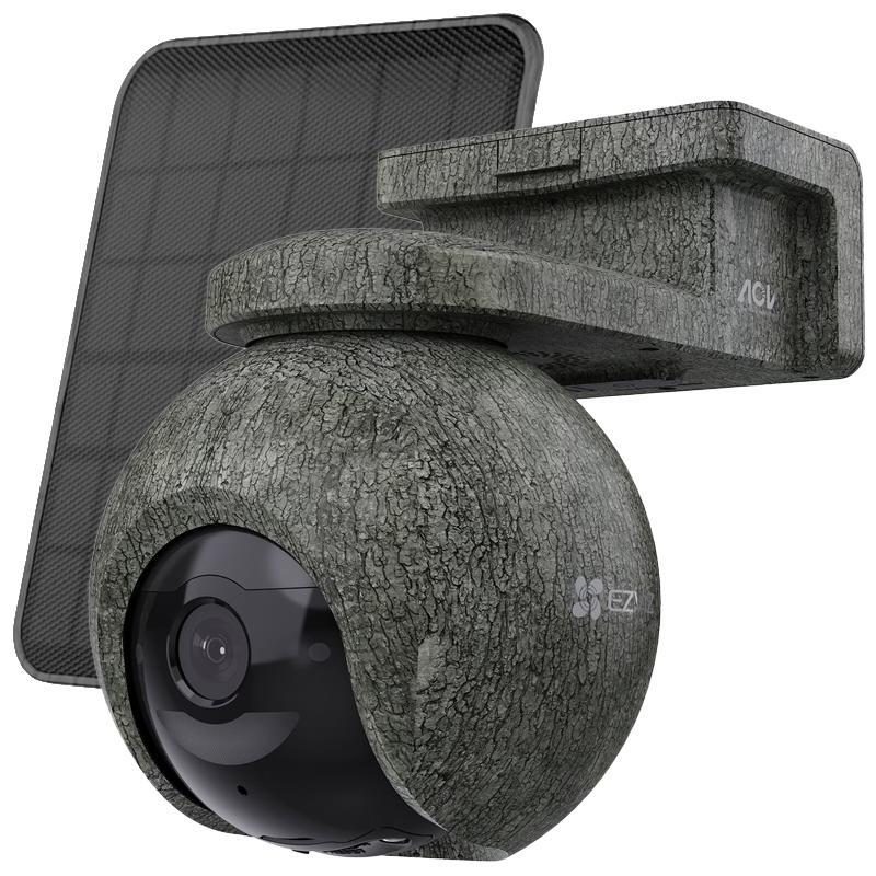 Kit telecamera 4K da esterno motorizzata a batteria + pannello solare, 4G + Wi-Fi, GPS integrato - EZVIZ EB8 Pro 4G Ranger