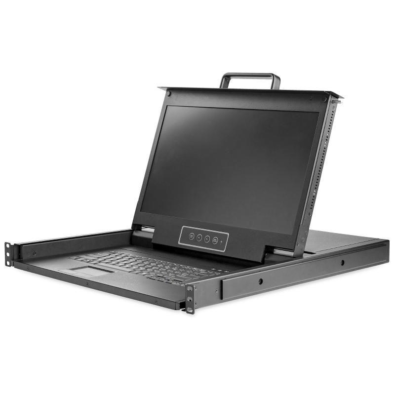 Console KVM per armadio rack: monitor LCD 17 pollici, KVM switch VGA, cassetto KVM montabile a rack 1U - StarTech.com