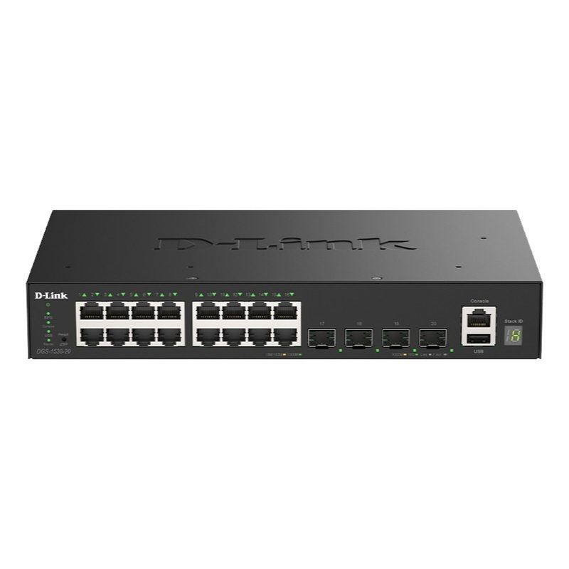 Switch di rete gestito L2 Gigabit Ethernet (10/100/1000) nero - D-Link DGS-1530-20/E