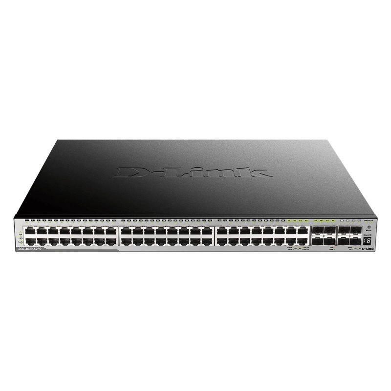 Switch di rete gestito L3 Gigabit Ethernet (10/100/1000) 1U nero - D-Link DGS-3630-52TC/SI/E