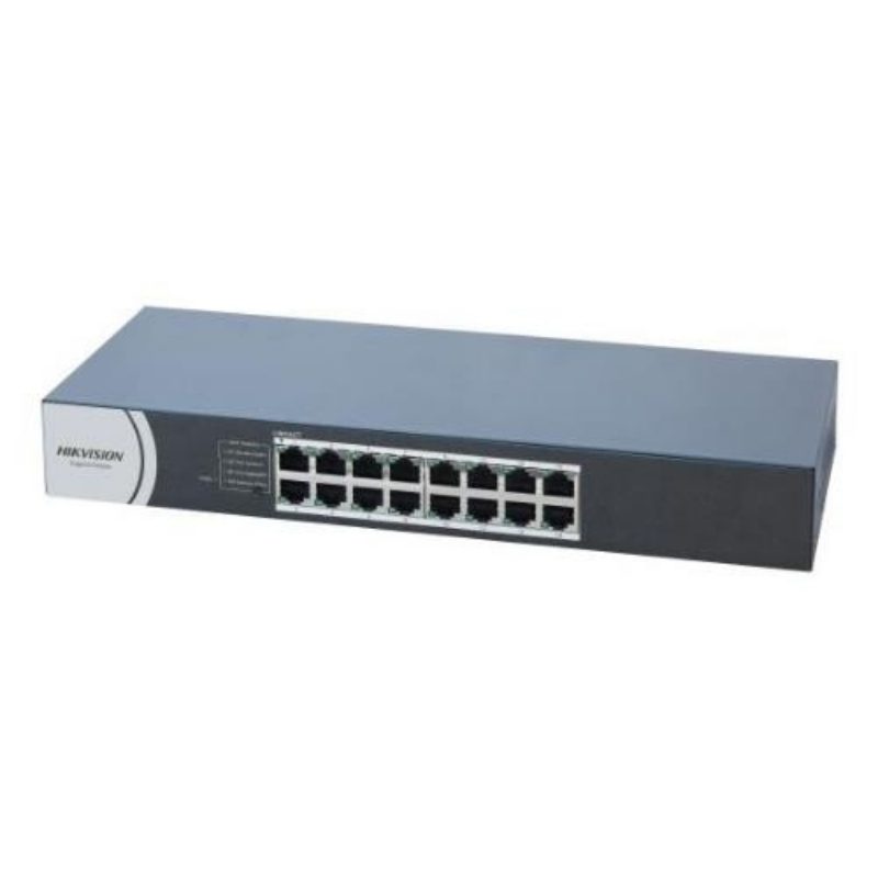 Switch non gestito 16 porte Gigabit in acciaio montabile su rack - Hikvision DS-3E0516R-O