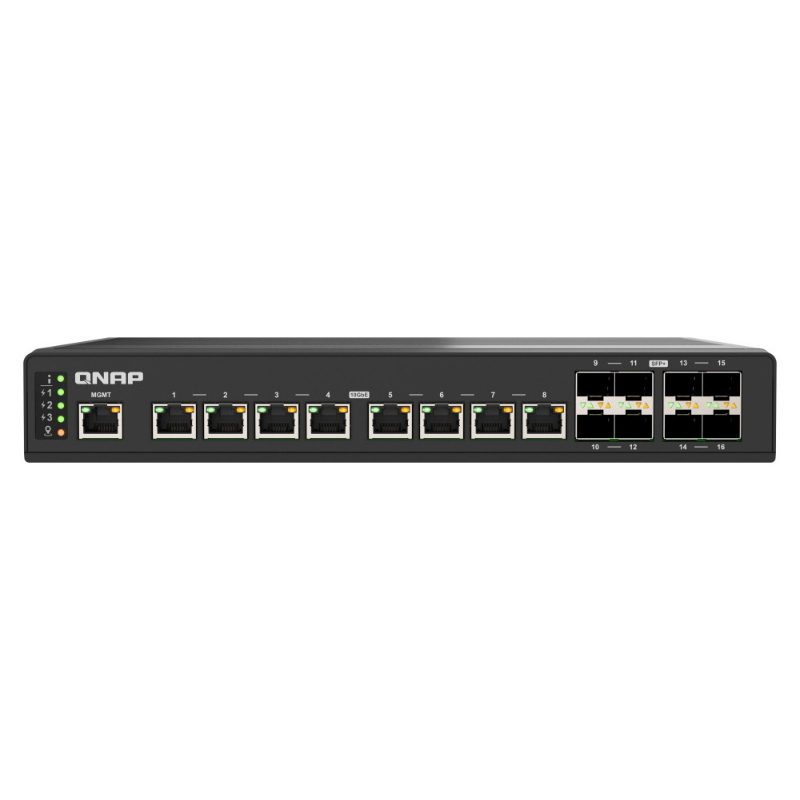 Switch di rete gestito 10G Ethernet (100/1000/10000) nero - QNAP QSW-IM3216-8S8T