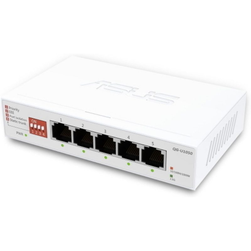 Switch non gestito 5 porte 2.5G (100/1000/2500) desktop bianco - ASUS QG-U1050
