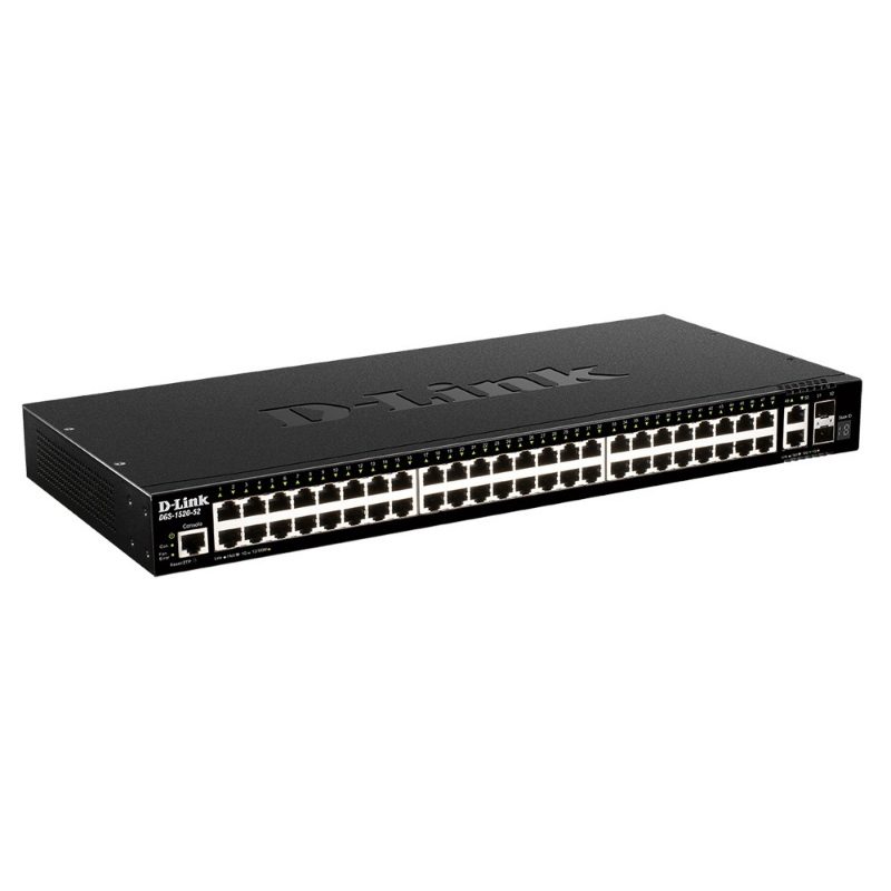 Switch di rete gestito L3 10G Ethernet (100/1000/10000) 1U nero - D-Link DGS-1520-52/E