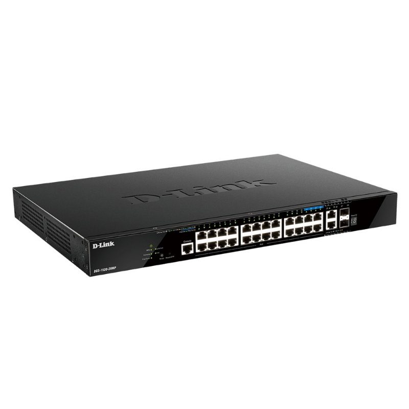 Switch di rete gestito L3 Gigabit Ethernet (10/100/1000) con supporto PoE 1U nero - D-Link DGS-1520-28MP/E