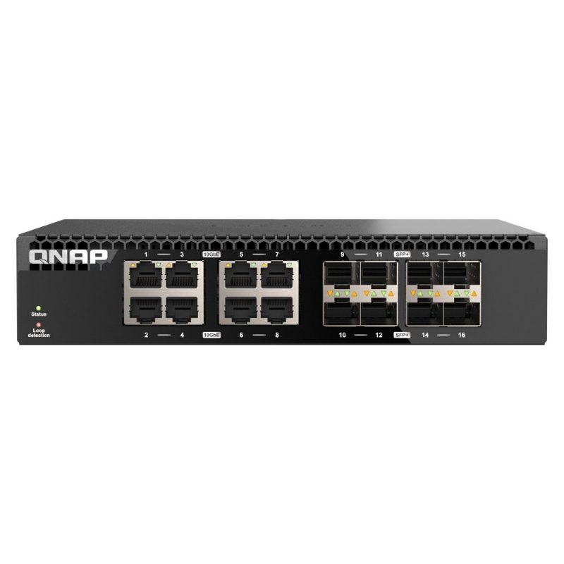 Switch di rete non gestito L2 10G Ethernet (100/1000/10000) nero - QNAP QSW-3216R-8S8T