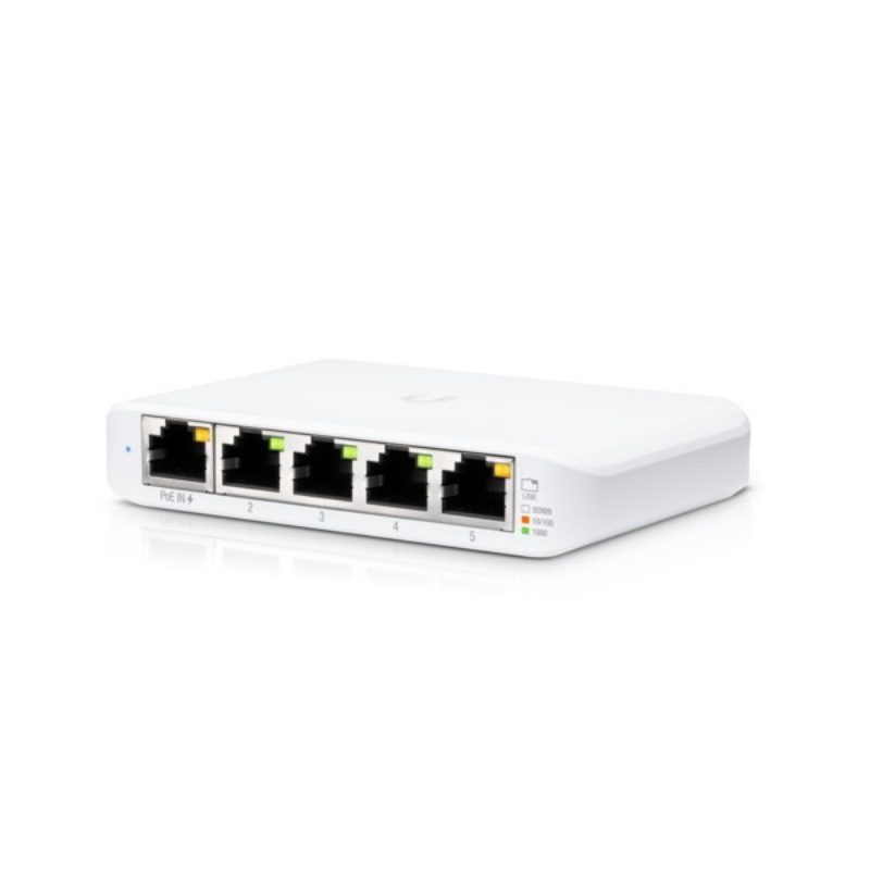 Switch di rete gestito Gigabit Ethernet 10/100/1000 con supporto PoE, bianco, confezione da 3 - Ubiquiti UniFi Switch Flex Mini