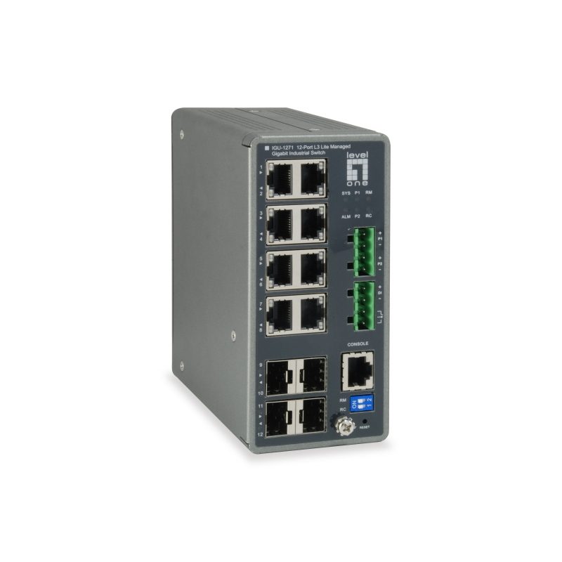 Switch di rete gestito L3 Gigabit Ethernet 10/100/1000 grigio - LevelOne IGU-1271