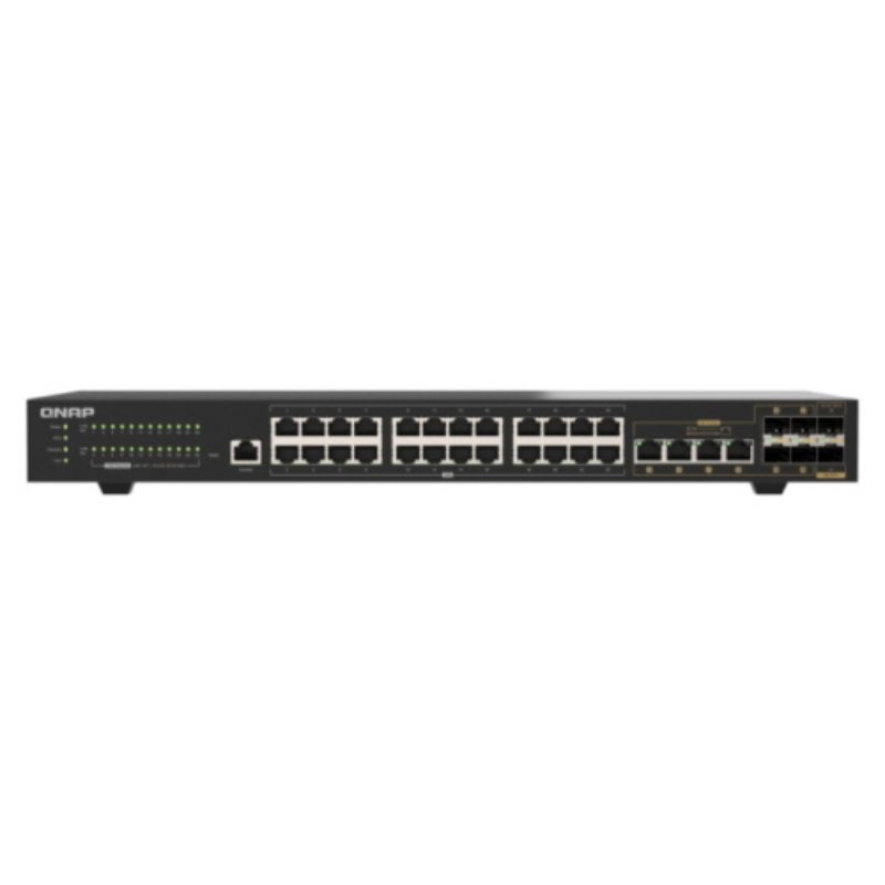 Switch di rete gestito L2 2.5G, 24 x 2.5GbE RJ45 + 4 x 10GbE combo + 2 x 10GbE SFP+, rack, nero - QNAP QSW-M2130-4C2S24T