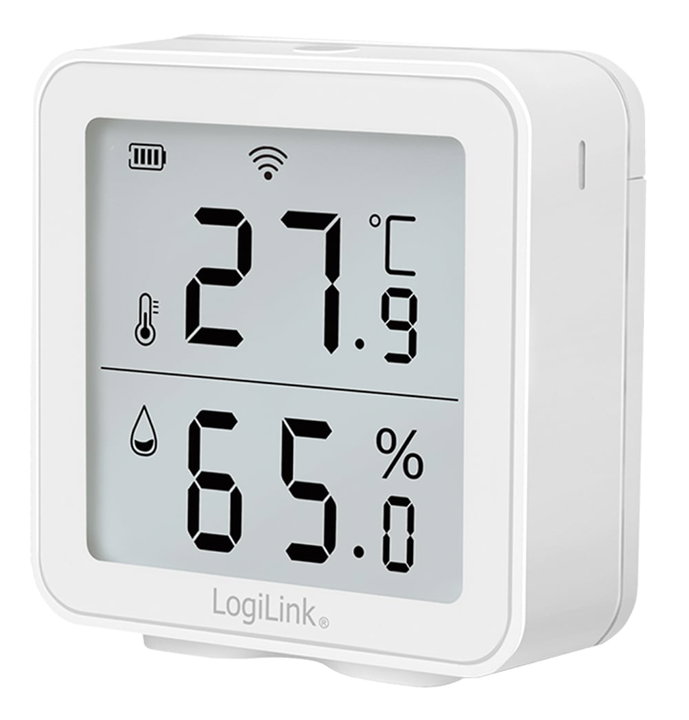 Wireless Thermo-Hygrometer Remote Monitoring Wi-Fi Smart Life App - Logilink I-AIR-TER