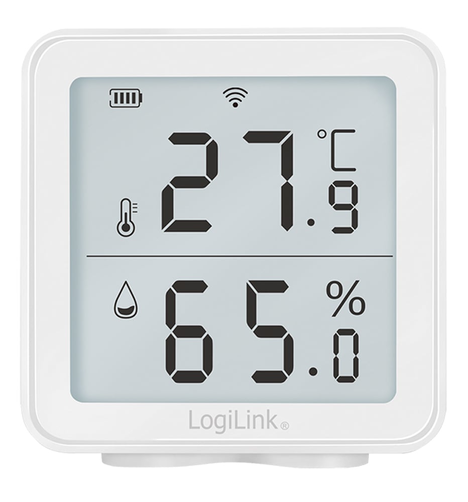 Wireless Wi-Fi Thermo-Hygrometer Remote Monitoring Smart Life App - Logilink I-AIR-TER