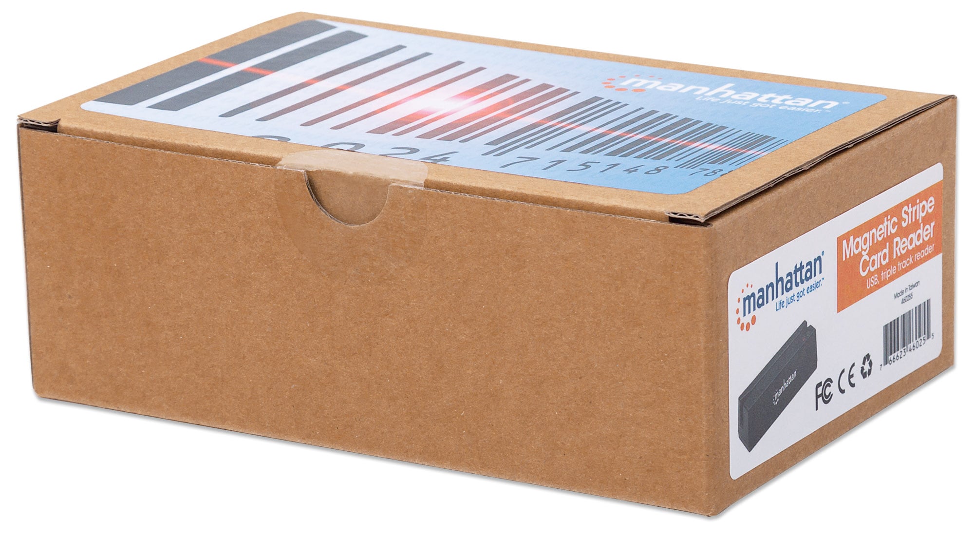 Lettore di card a banda magnetica traccia 1, 2 e 3 interfaccia USB - Manhattan I-BADGE 123-USB/ET