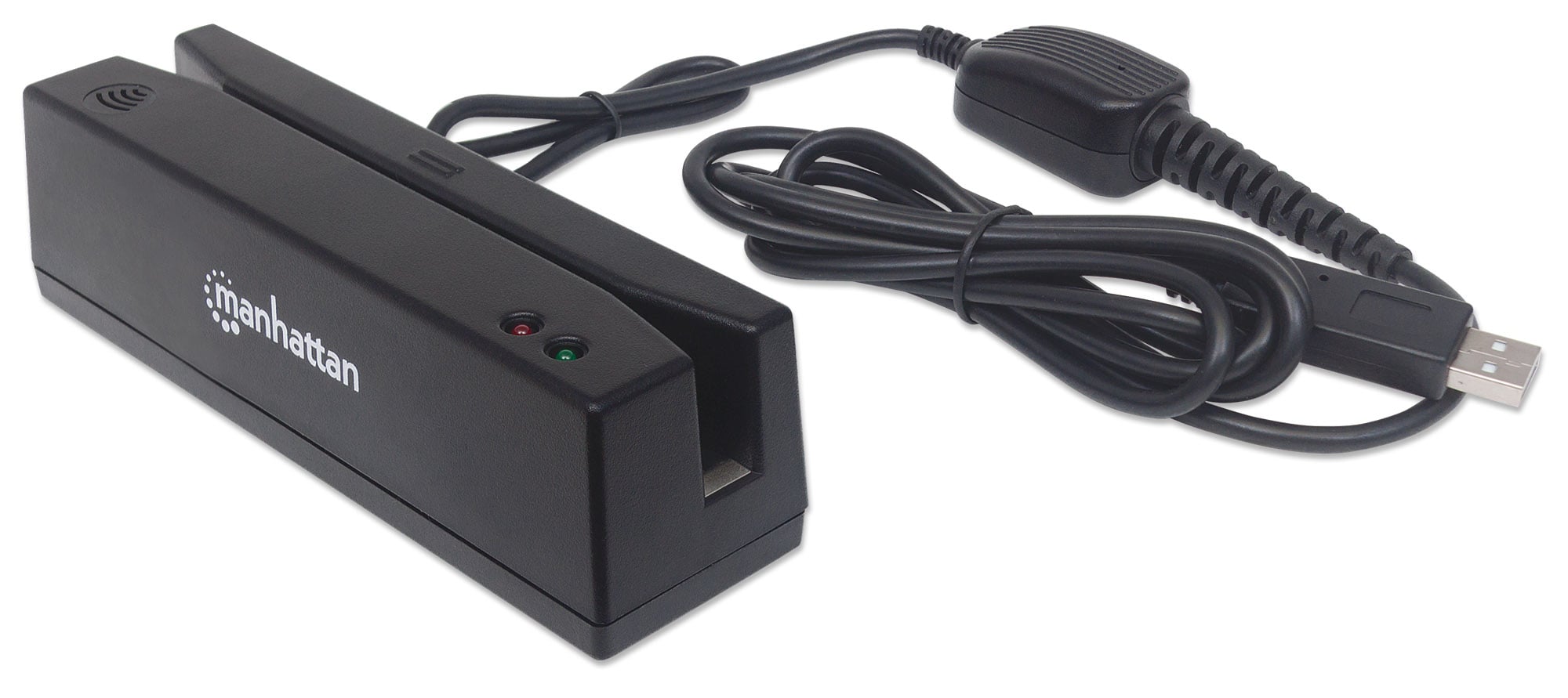 Lettore di card a banda magnetica traccia 1, 2 e 3 interfaccia USB - Manhattan I-BADGE 123-USB/ET