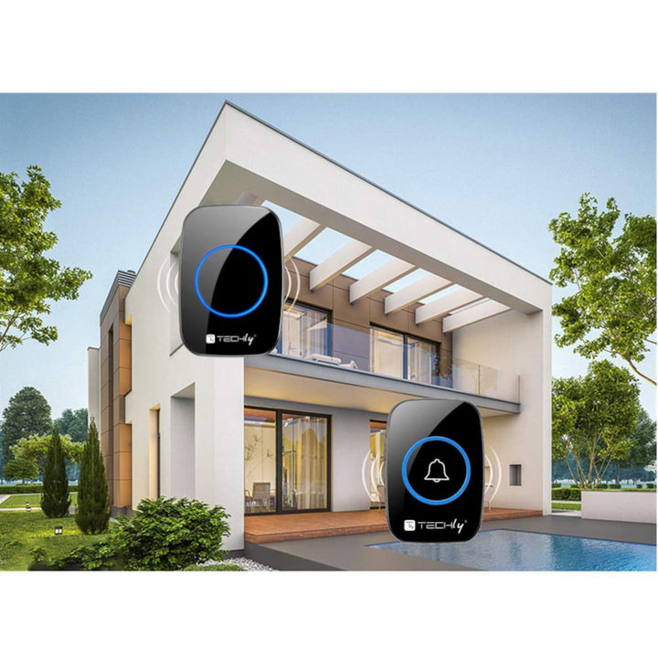 Wireless Doorbell Kit up to 300m - Techly I-BELL-RING04