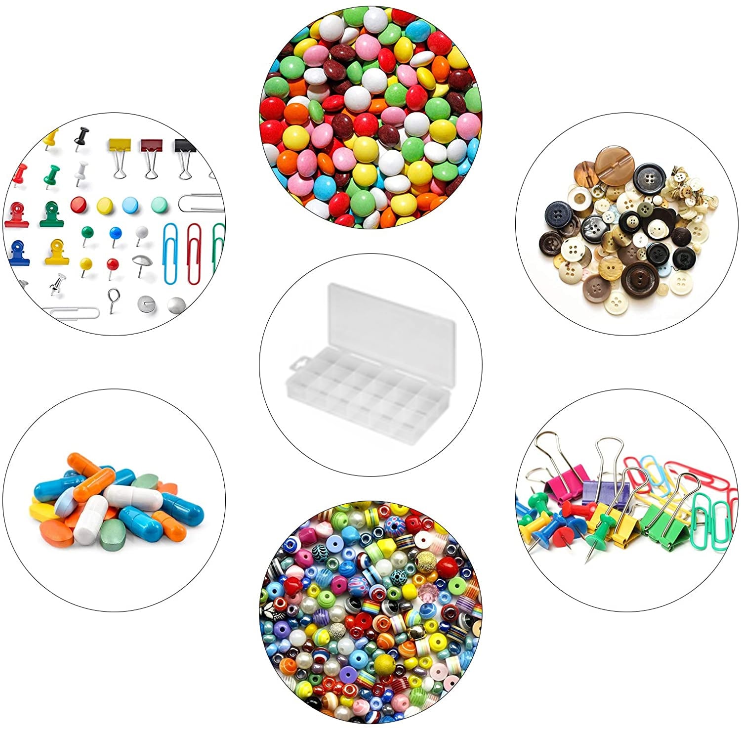 Contenitore plastico per viti e minuterie con separatori - Goobay I-BOX-A6