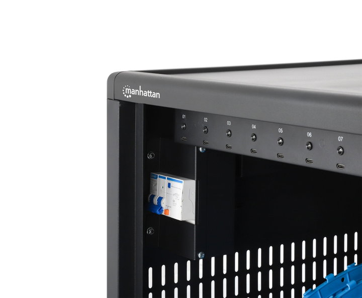 Armadietto Stazione di Ricarica da Scrivania/Parete 12 porte USB-C - 780 W - Manhattan I-CABINET-12C65