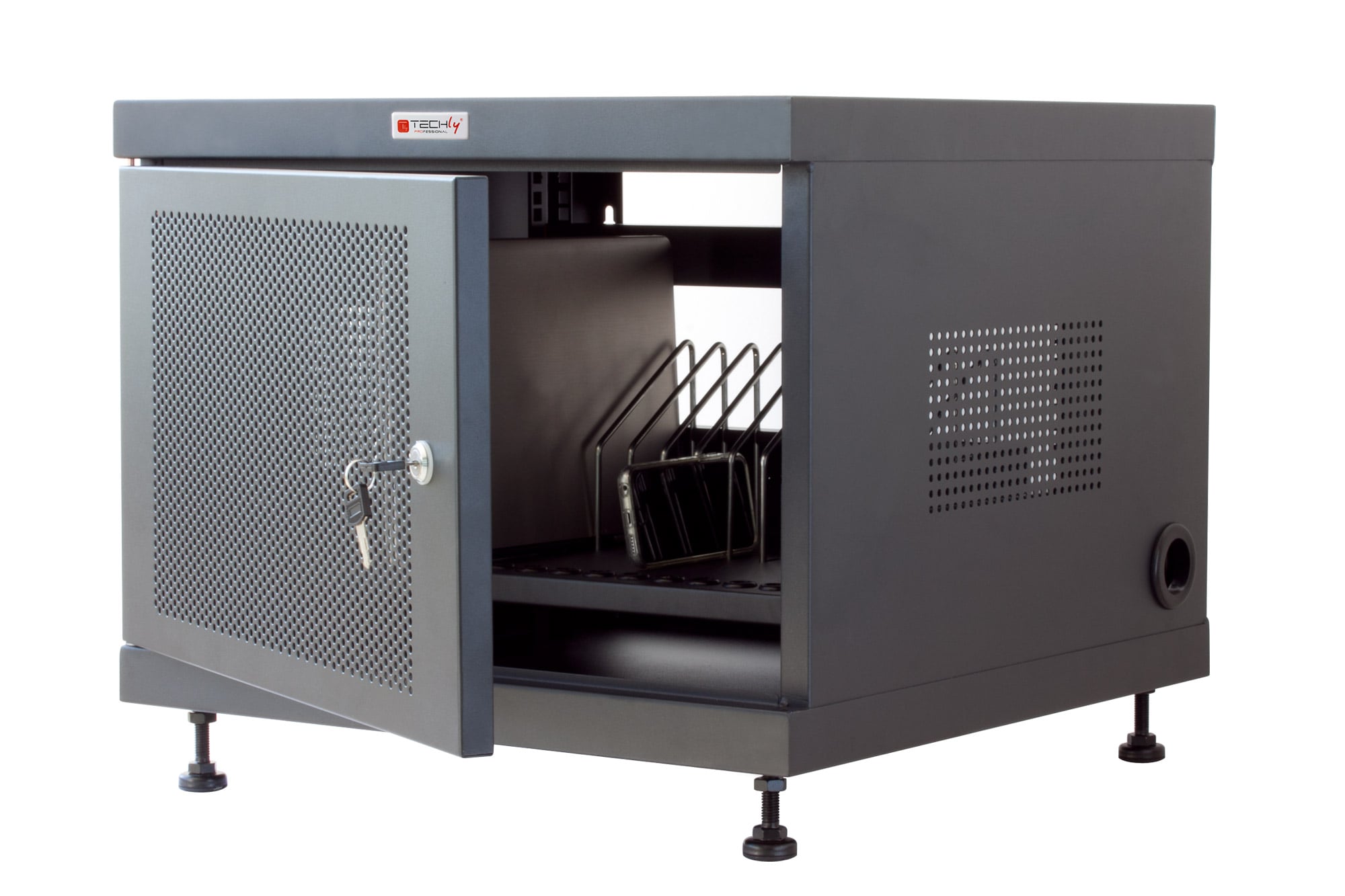 Professional Charging Cabinet for 14 Notebooks, Tablets and Smartphones - Techly Professional I-CABINET-14DTY