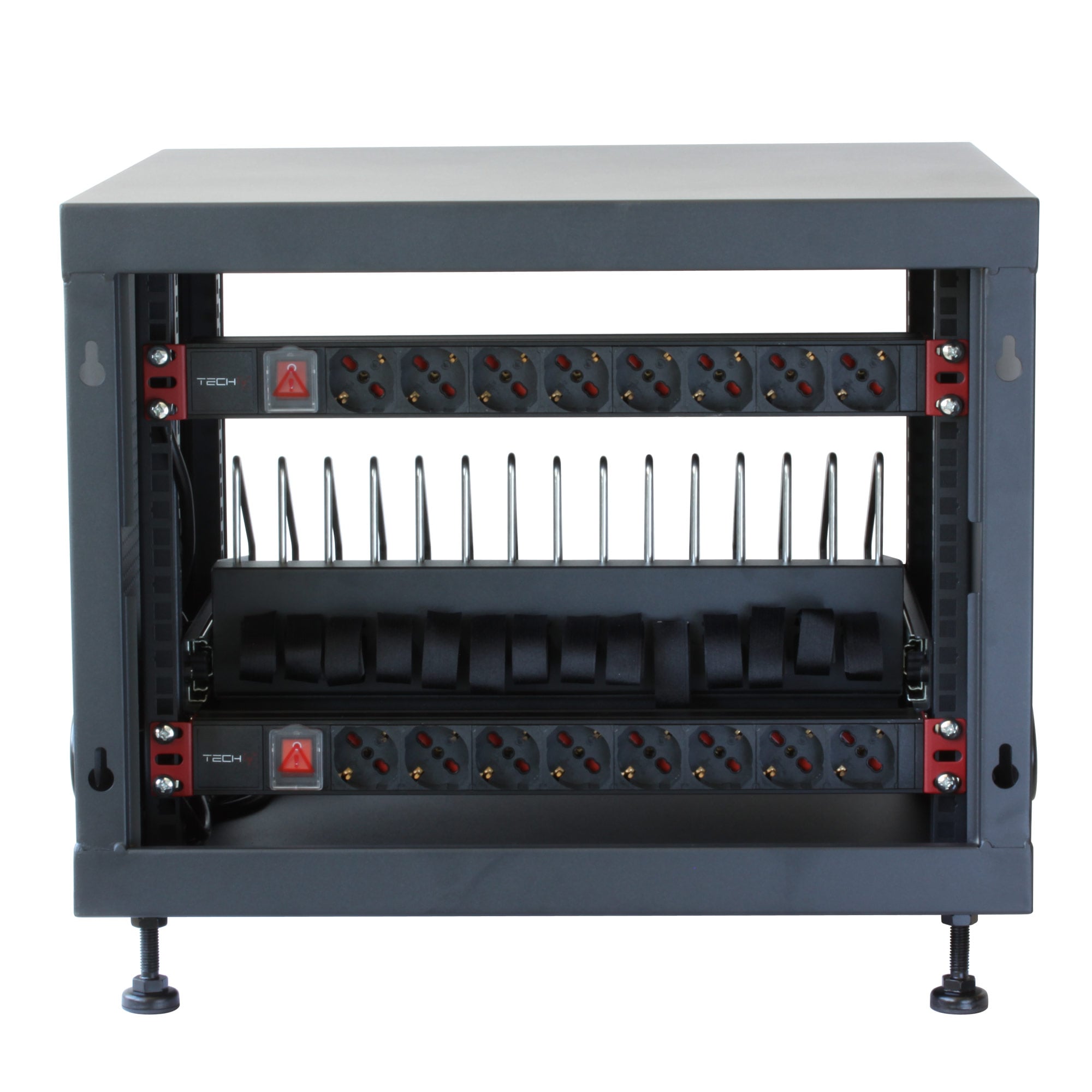 Professional Charging Cabinet for 14 Notebooks, Tablets and Smartphones - Techly Professional I-CABINET-14DTY