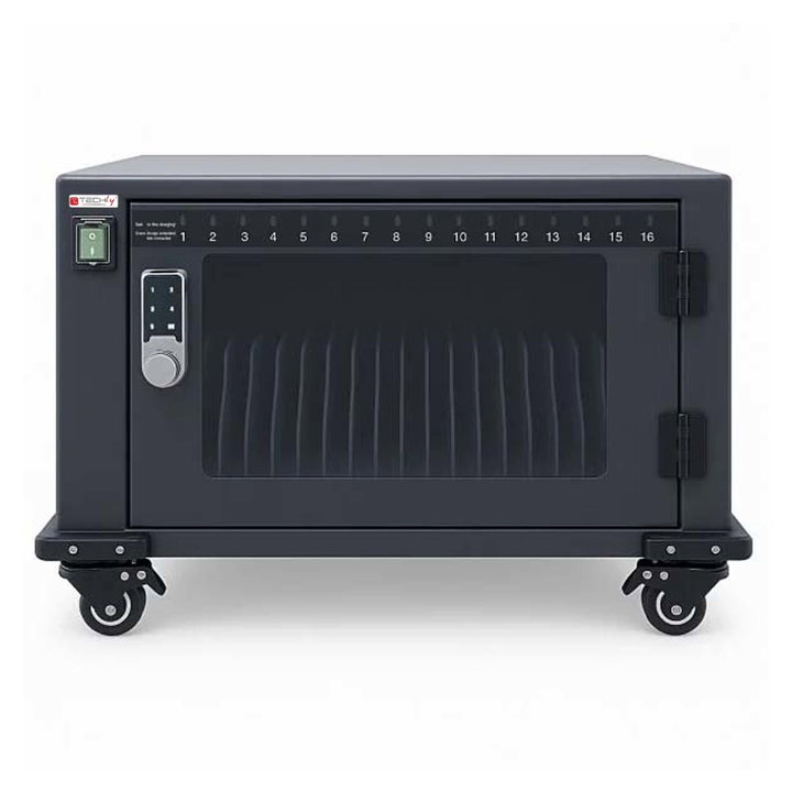 Carrello Stazione di Ricarica Ventilato per 16 Dispositivi USB-C - Techly Professional I-CABINET-16DUCTY