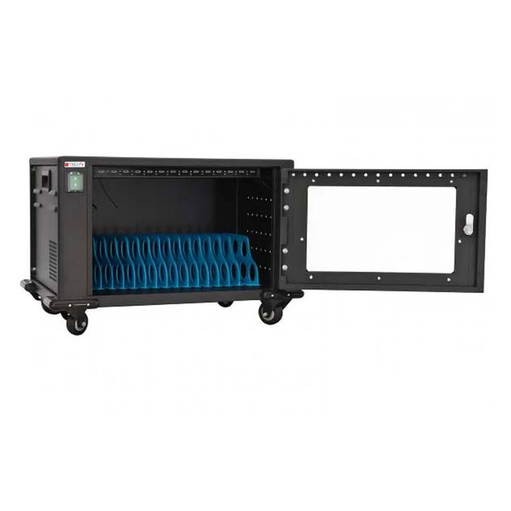 Carrello Stazione di Ricarica Ventilato per 16 Dispositivi USB-C - Techly Professional I-CABINET-16DUCTY