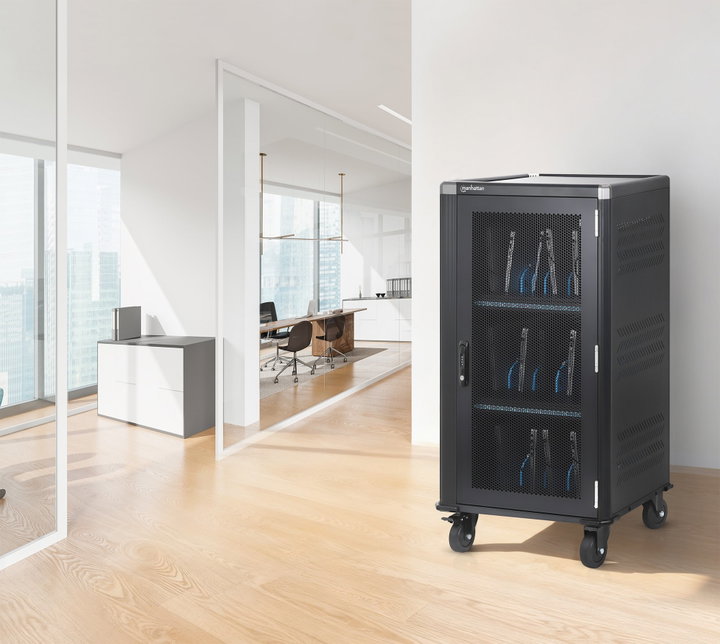 Carrello di Ricarica USB-C 30 Porte - 1920 W - Manhattan I-CABINET-30C65