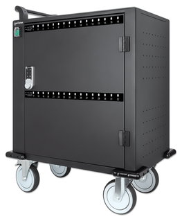 USB-C charging station cart 576W for 32 devices up to 12" - Manhattan I-CABINET-32USB-C