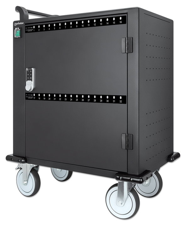 Carrello stazione di ricarica USB-C 576W per 32 dispositivi fino a 12" - Manhattan I-CABINET-32USB-C