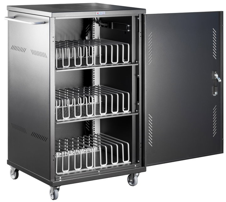 Carrello Stazione di Ricarica Ventilato 36 Notebook o Smartphone Nero - Techly Professional I-CABINET-36D12ATYV