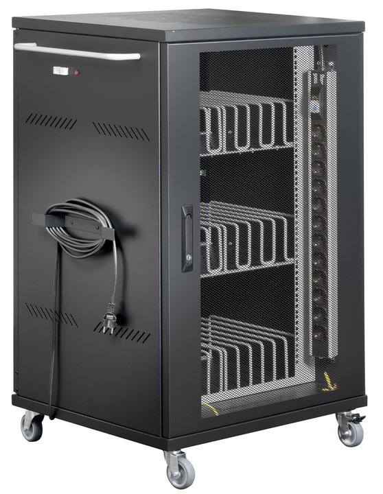 Carrello Stazione di Ricarica Ventilato 36 Notebook o Smartphone Nero - Techly Professional I-CABINET-36D12ATYV