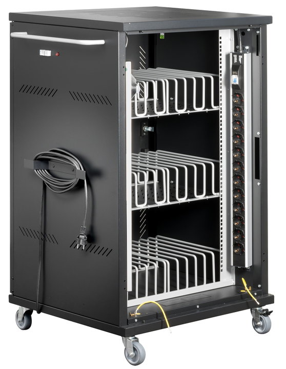 Carrello Stazione di Ricarica Ventilato 36 Notebook o Smartphone Nero - Techly Professional I-CABINET-36D12ATYV