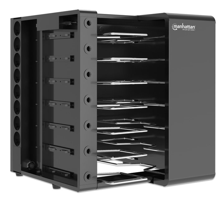 Armadietto di Ricarica da Scrivania/Parete 7 Alloggiamenti fino a 16'' - Manhattan I-CABINET-7AC-SLIDE