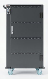 Charging Station Cart 80 USB Notebook or Smartphone Black - Techly Professional I-CABINET-80DUTY