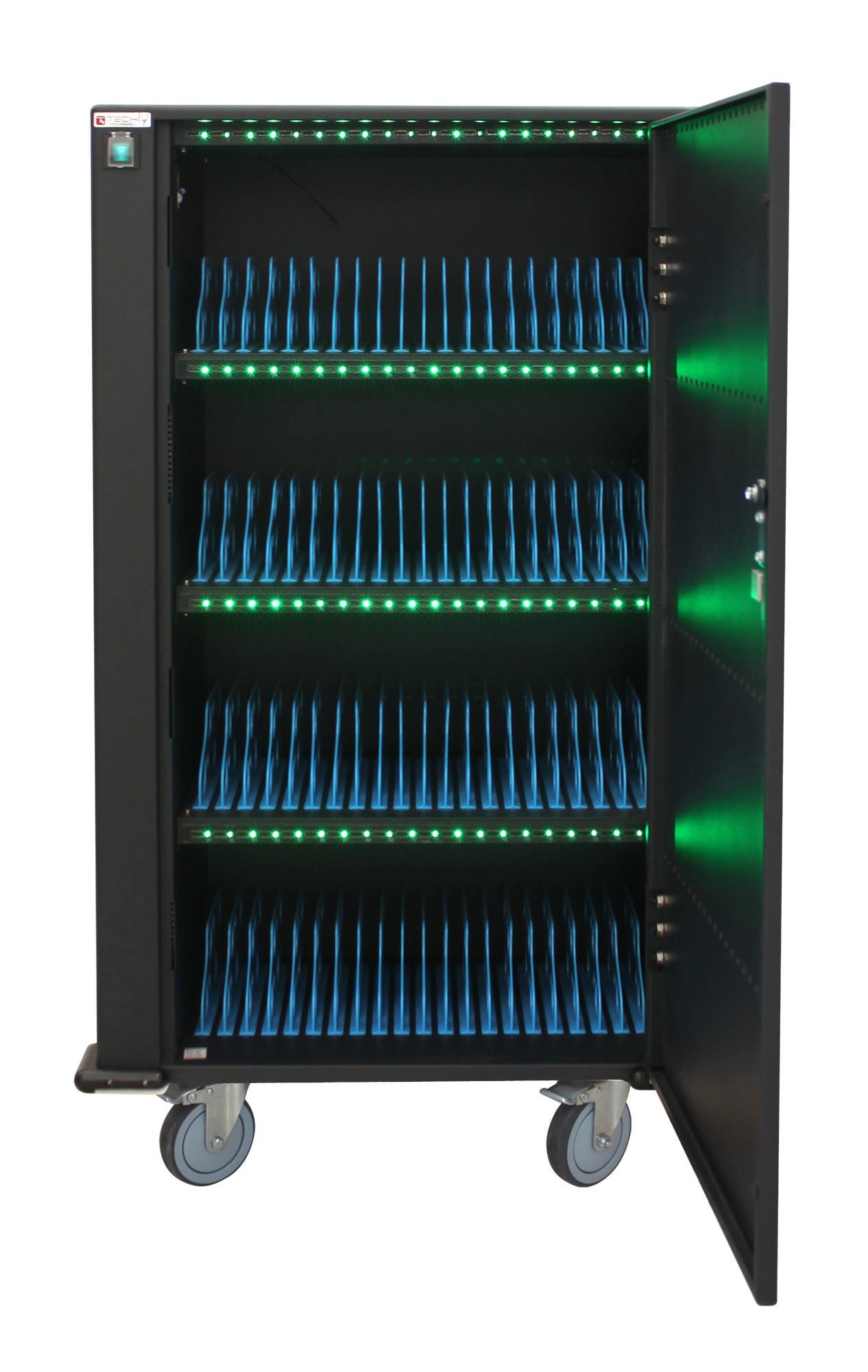Carrello Stazione di Ricarica 80 USB Notebook o Smartphone Nero - Techly Professional I-CABINET-80DUTY