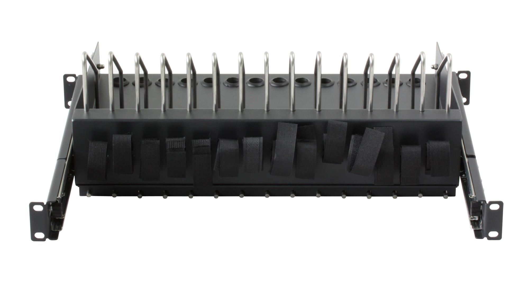 Mensola Estraibile 14 Alloggiamenti di Ricarica per Smartphone Tablet - Techly Professional I-CABINET-TRAY14BK
