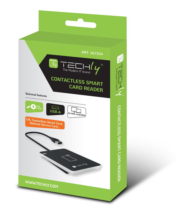 Lettore contactless RFID NFC per CIE e Tessera Sanitaria - Techly I-CARD CAM-CIE