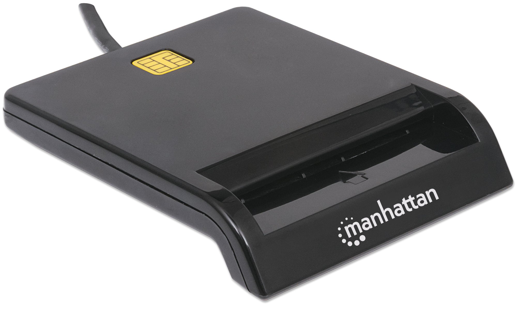 Compact Black USB Smart Card Reader/Writer - Manhattan I-CARD CAM-USB2MH