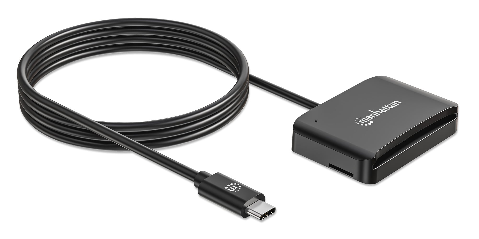 USB-C Smart Card Reader with MicroSD Slot - Manhattan I-CARD CAM-USB2MHC