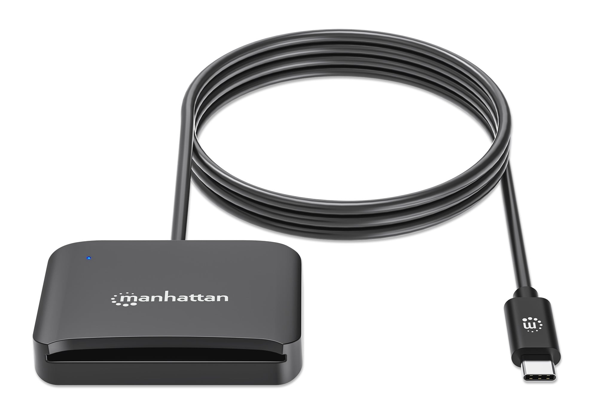 USB-C Smart Card Reader with MicroSD Slot - Manhattan I-CARD CAM-USB2MHC