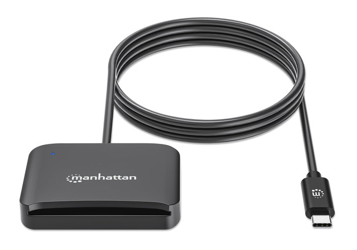 USB-C Smart Card Reader with MicroSD Slot - Manhattan I-CARD CAM-USB2MHC