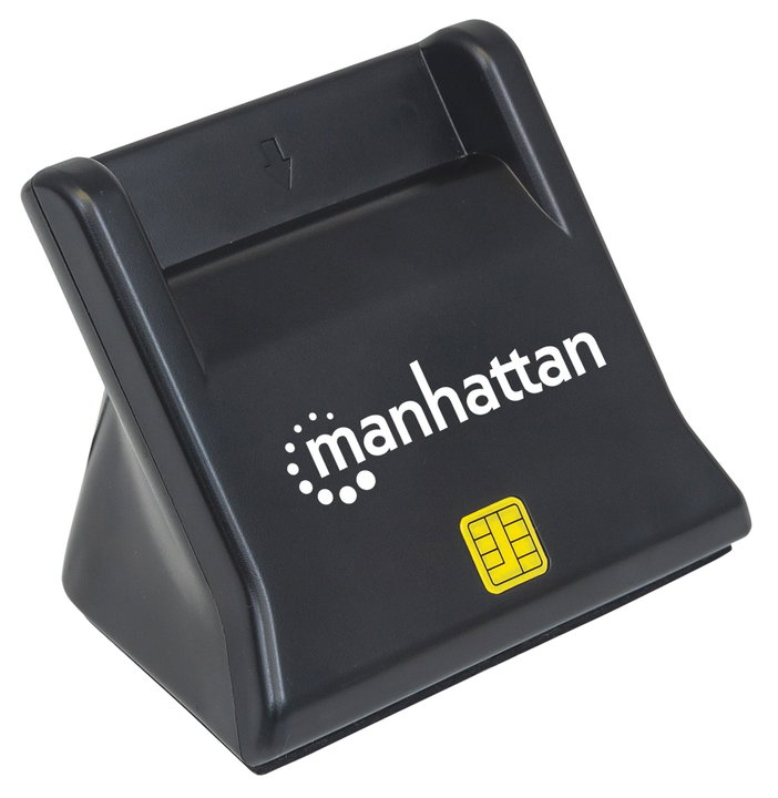 Lettore di smart card/SIM USB desktop nero - Manhattan I-CARD CAM-USB3