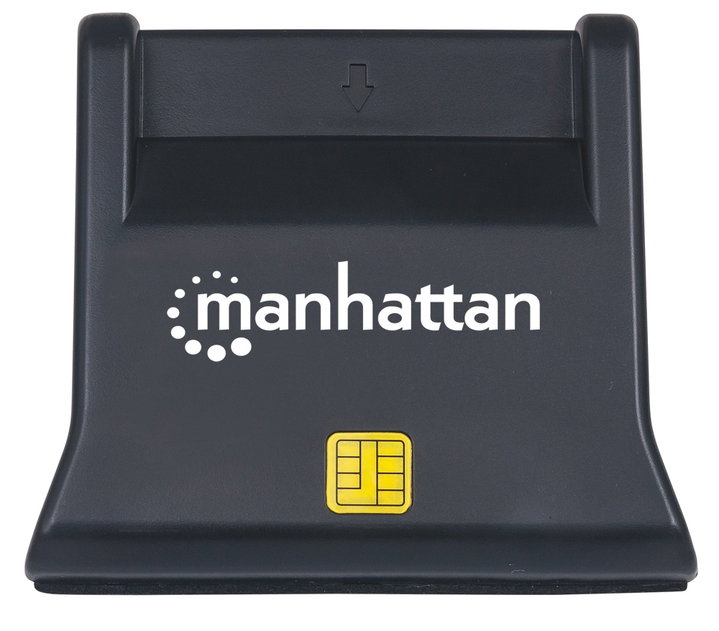 Lettore di smart card/SIM USB desktop nero - Manhattan I-CARD CAM-USB3