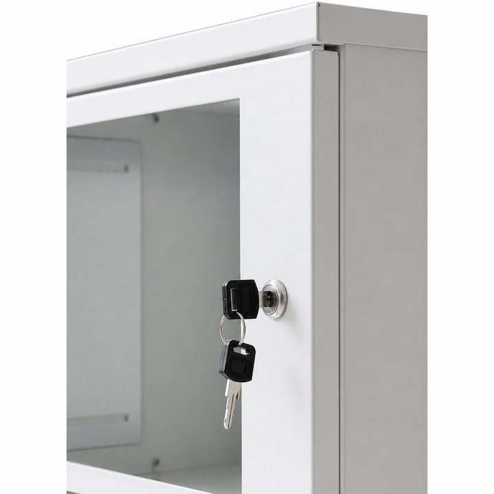 Armadio Rack 19" a muro 6 unità prof. 320 Grigio Assemblato - Intellinet I-CASE 06-G-E