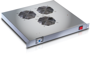 Rack Fans 19" 3 Fans with Thermostat Gray - Intellinet I-CASE 19-FAN
