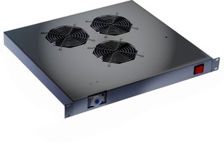 Rack Fans 19" 3 Fans with Thermostat Black - Intellinet I-CASE 19-FANBK
