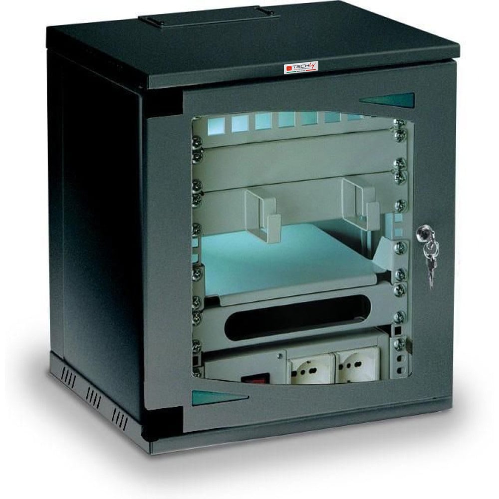 Armadio Rack 10'' a Muro 7 Unità Nero - Techly Professional I-CASE 7G-BK